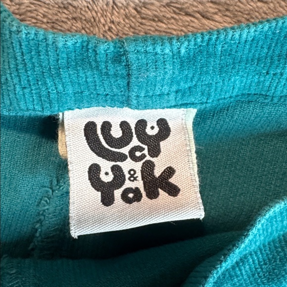Lucy & Yak Original Organic Corduroy Dungaree Teal Size Medium - Picture 8 of 15